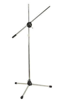 Pie de micrófono con base de 3 patas plegables y brazo jirafa 82 cm FONESTAR
