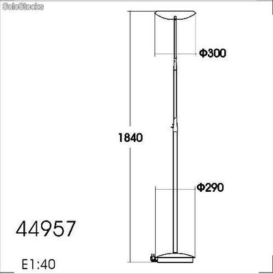 Pie de salon azure u bajo consumo con regulador de intensidad madera-metal - Foto 4