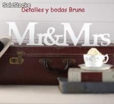 Pie Mr y Mrs. Letras baratas boda