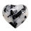 Piedras corazón - cuarzo blanco con turmalina 200 a 225gr. - 1