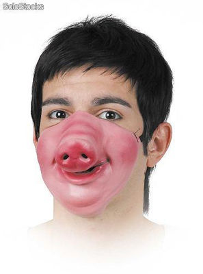 Piglet latex half mask