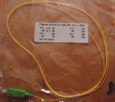 Pigtail SC-APC 1,5m monomode