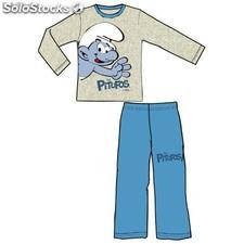 Pijama Gris y Azul de Los Pitufos