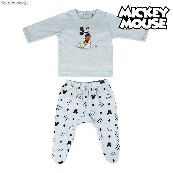 Pijama Para Bebe Mickey Mouse Azul Claro