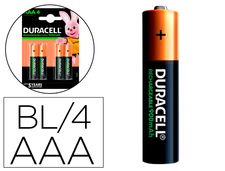 Pila duracell recargable staycharged AAA 800 mah blister de 4 unidades