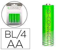 Pila q-connect alcalina AA blister con 4 unidades