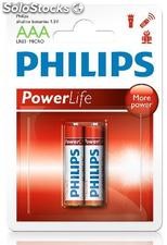 Pilas alcalinas, carbon, pilas recargables y cargadores philips