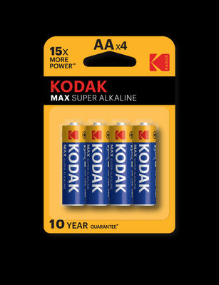 Pilas alcalinas Kodak MAX AA LR6 (blister 4uds)