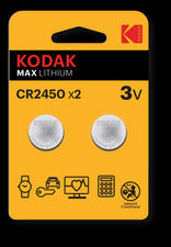 Pilas de boton litio Kodak max lithium CR2450 (blister 2ud)