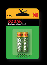 Pilas recargables NiMH Kodak AA LR6 2600mAh (blister 2ud)
