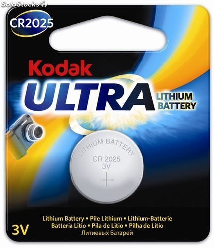 Pile lithium CR2025 3V KODAK MAX Blister de 2 piles