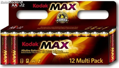Piles alcalines Kodak MAX AA LR6 (pack 12 piles)