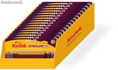 Piles alcalines Kodak xtralife AA LR6 blister de 24 unités