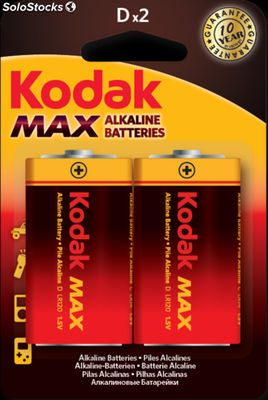 Pilhas alcalinas Kodak MAX D LR20 (2)