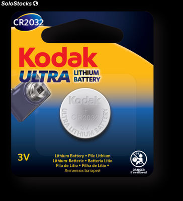 Pilhas botão Kodak ultra Lithium KCR2032