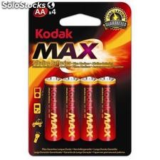 Pilhas Kodak AA Ir6 alcalina max blister de 4 pilhas