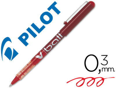 Pilot VBall Rojo Roller 0.3 mm (La caja contiene 12 unidades)