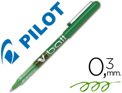 Pilot VBall Verde Roller 0.3 mm (La caja contiene 12 unidades)