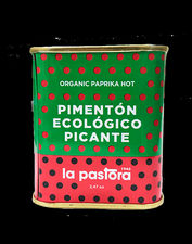 Pimentón picante ecológico La Pastora lata 75 gr