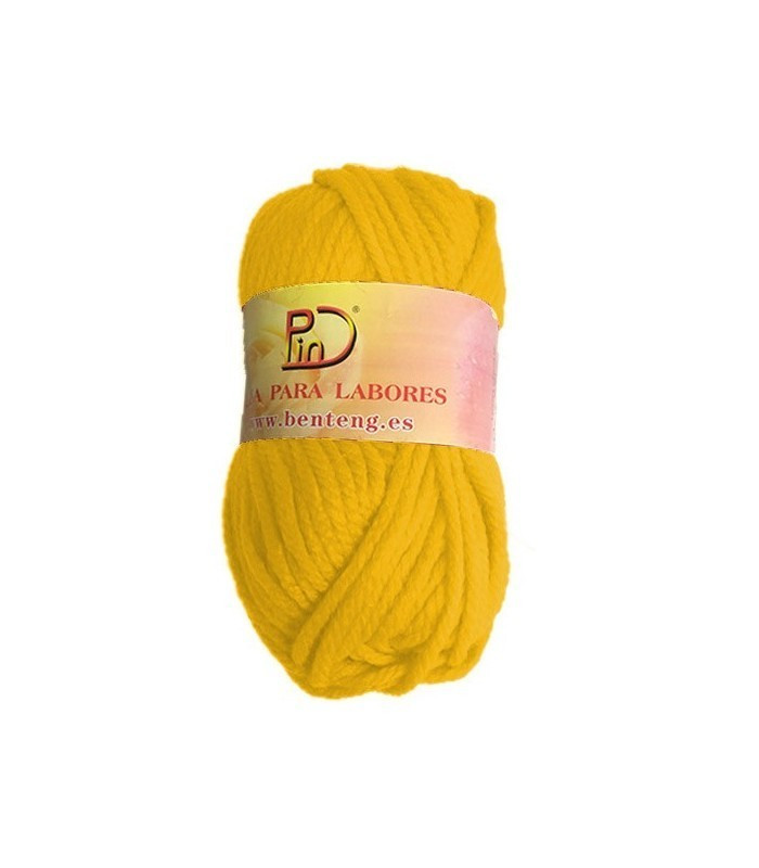 Ovillo lana amarillo. - Confecciones Ibañez