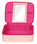 Pink PU de cuero caja de cosméticos con cremallera - Foto 4