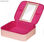 Pink PU de cuero caja de cosméticos con cremallera - 1