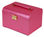 Pink PU de cuero caja de joyas con tres capas - 1