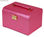 Pink PU de cuero caja de joyas con tres capas - 1