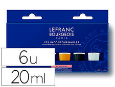 Pintura acrilica l&amp;b fine set los imprescindibles caja de 6 colores surtidos