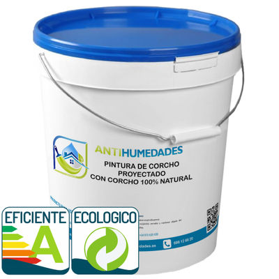 Pintura aislante de corcho natural proyectado Antihumedades