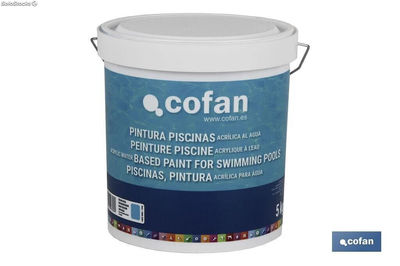 Pintura al agua para piscinas | Resistente a productos de limpieza | Previene la