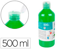 Pintura dedos liderpapel botella de 500 ml verde