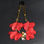 Pinzas para pezones adornadas con perlas y colgantes de hojas de color rojo - Foto 5