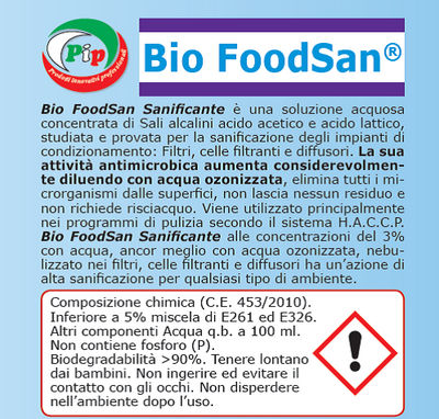 Pip Bio FoodSan Filtri sanificante concentrato x condizionatori FL.LT.1 x 12 PZ - Foto 3
