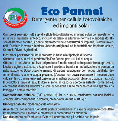 Pip Eco Pannel (Det.ecologico concentrato liq. per pannelli solari FL.LT.1 ) - Foto 3