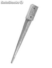 Piqueta de acero galvanizado gris - cuadradas 12 x 12 / 60 / 75 cm.