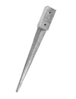 Piqueta de acero galvanizado gris - cuadradas 12 x 12 / 60 / 75 cm.