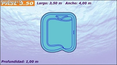 piscina em poliéster modelo: pasl 3.50