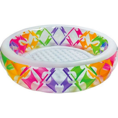 Piscine gonflable ronde design croisillons - intex - piscine