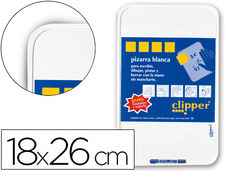 Pizarra blanca clipper pequeña 18X26 cm con rotulador
