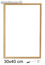 Pizarra Blanca con marco de madera (30 x 40 cm) - Sistemas David