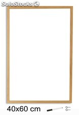 Pizarra Blanca con marco de madera (40 x 60 cm) - Sistemas David