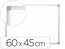 Pizarra blanca q-connect lacada magnetica marco aluminio 60X45 cm