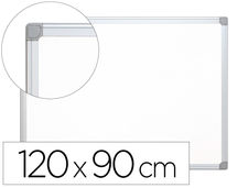 Pizarra blanca q-connect lacada magnetica marco de aluminio 120X90 cm