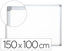 Pizarra blanca q-connect lacada magnetica marco de aluminio 150X100 cm
