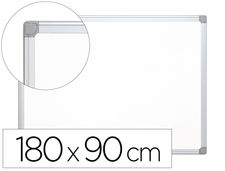 Pizarra blanca q-connect melamina marco de aluminio 180X90 cm