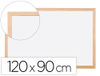 Pizarra blanca q-connect melamina marco de madera 120X90 cm