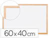 Pizarra blanca q-connect melamina marco de madera 60X40 cm