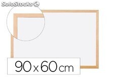 Pizarra blanca q-connect melamina marco de madera 90x60 cm.