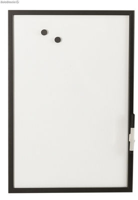 Pizarra con tablero blanco y marco color negro - 60 x 40 cm - Sistemas David - Foto 3
